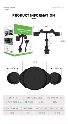 Adjustable Detachable Car Phone Holder With Expander 360 Degrees Rotation
